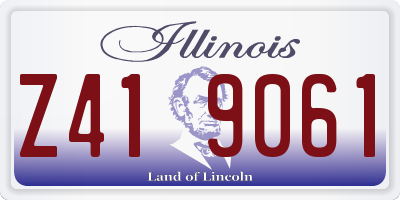 IL license plate Z419061