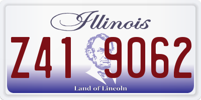 IL license plate Z419062