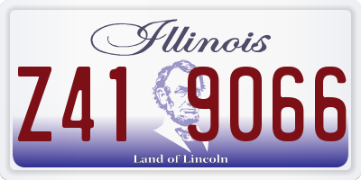 IL license plate Z419066