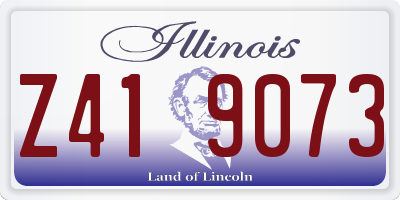IL license plate Z419073