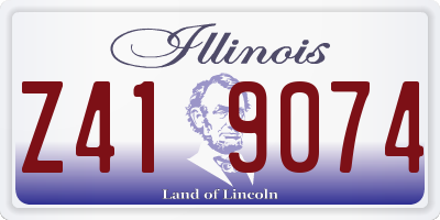 IL license plate Z419074
