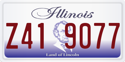 IL license plate Z419077