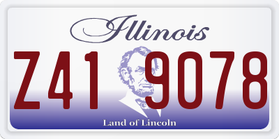 IL license plate Z419078