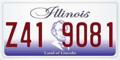IL license plate Z419081