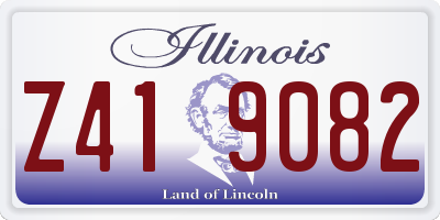 IL license plate Z419082