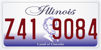 IL license plate Z419084
