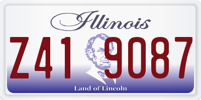 IL license plate Z419087