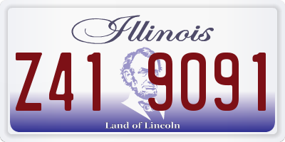 IL license plate Z419091