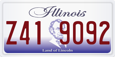 IL license plate Z419092