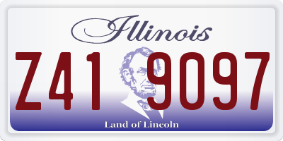IL license plate Z419097