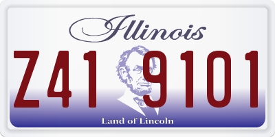 IL license plate Z419101