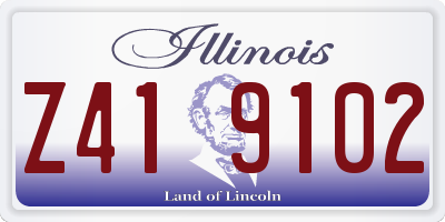 IL license plate Z419102