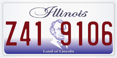IL license plate Z419106