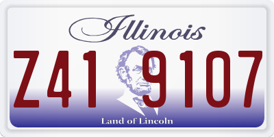 IL license plate Z419107
