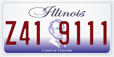 IL license plate Z419111