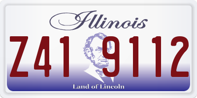 IL license plate Z419112