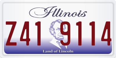 IL license plate Z419114