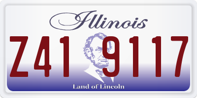 IL license plate Z419117