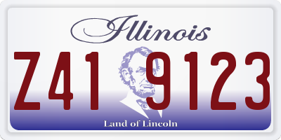 IL license plate Z419123