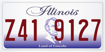 IL license plate Z419127