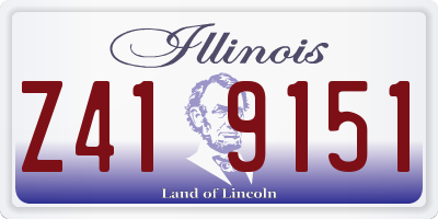 IL license plate Z419151