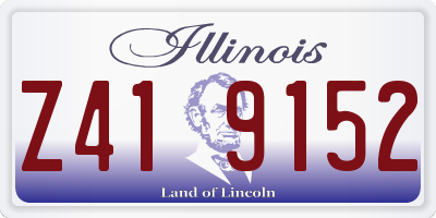 IL license plate Z419152