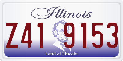 IL license plate Z419153