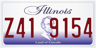 IL license plate Z419154