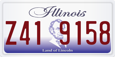 IL license plate Z419158
