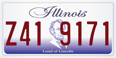 IL license plate Z419171