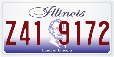 IL license plate Z419172