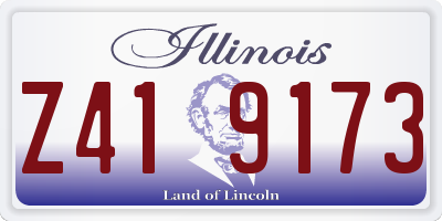 IL license plate Z419173