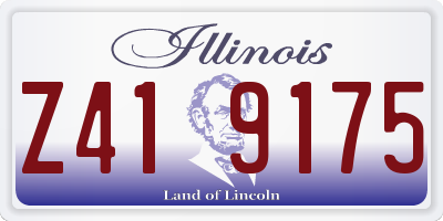 IL license plate Z419175