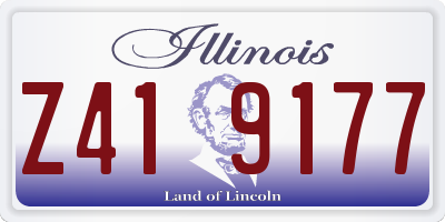 IL license plate Z419177