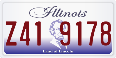 IL license plate Z419178