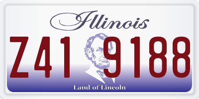 IL license plate Z419188