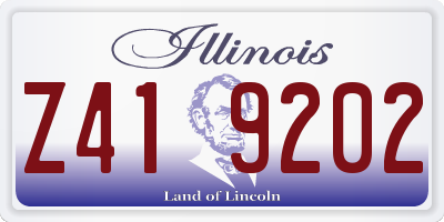 IL license plate Z419202