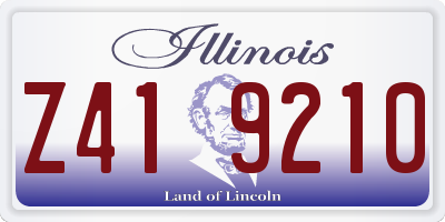 IL license plate Z419210