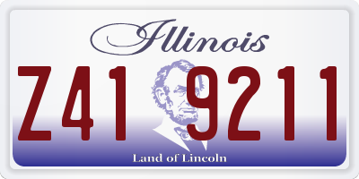 IL license plate Z419211