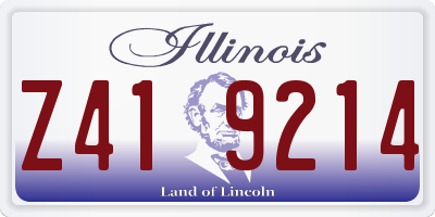 IL license plate Z419214