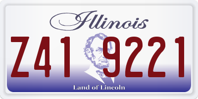 IL license plate Z419221