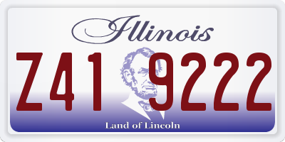 IL license plate Z419222