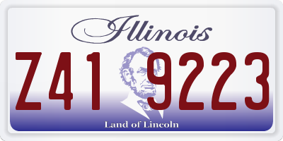IL license plate Z419223