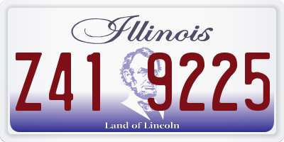 IL license plate Z419225