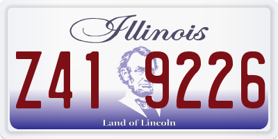 IL license plate Z419226