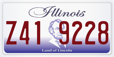 IL license plate Z419228