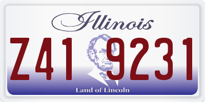 IL license plate Z419231