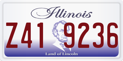 IL license plate Z419236