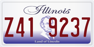 IL license plate Z419237