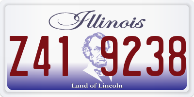 IL license plate Z419238